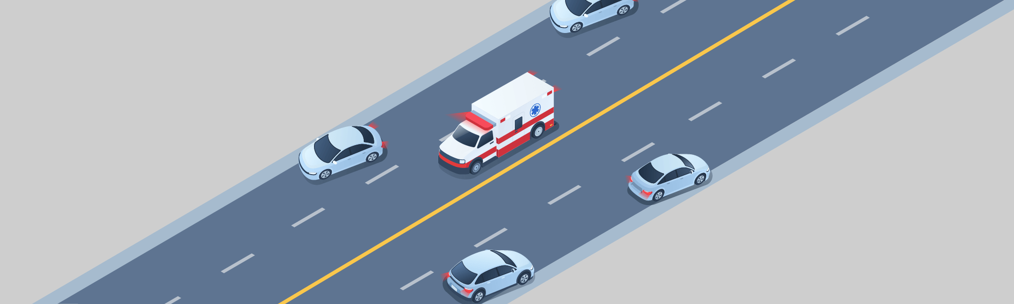 Dealing with particular situations - What should you do when you see an emergency vehicle approaching with flashing blue or red lights?